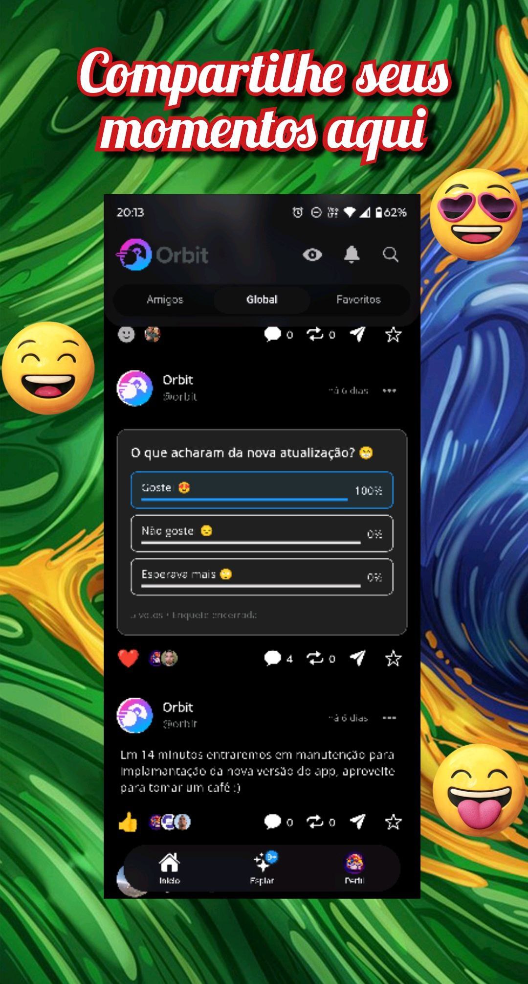 Screenshot do App: Home